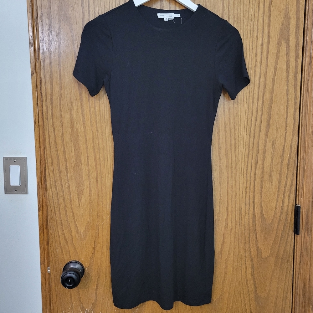 Good American Black Bodycon Tshirt Dress
